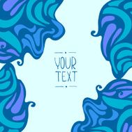 vector blue frame N2