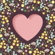Meadow flowers heart