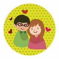 Valentine's day theme love couple elements vector N13