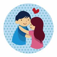 Valentine's day theme love couple elements vector N15