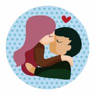 Valentine's day theme love couple elements vector N16