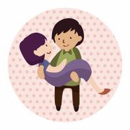 Valentine's day theme love couple elements vector N17