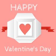 Heart in an open gift box - top view