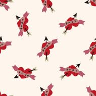 Valentine's Day love heart icon 10 seamless pattern N2