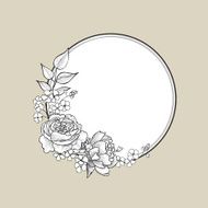 Floral background Flourish border with copy space N2