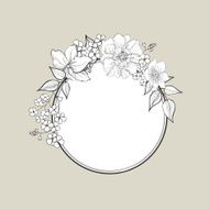 Flower frame Floral vintage background in victorian style
