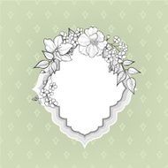 Floral background Flourish border with copy space N3