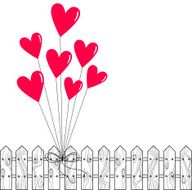 Heart balloons illustration