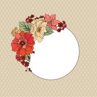 Floral background Flourish border with copy space N4