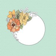 Floral background Flourish border with copy space N6
