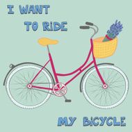 Cute hand drawn city bike