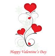 red valentine day heart background Vector illustration