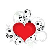 red valentine day heart background Vector illustration N2