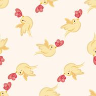 wedding bird seamless pattern N2