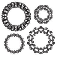 Set of crochet lacy frames