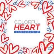 Colorful Hearts Background N5
