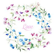 Watercolor floral frame N26