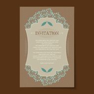 Invitation card design for wedding or announcements
