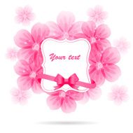 Floral background with pink flowers