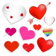 vector hearts set N3