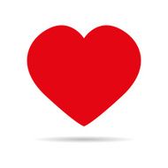 Heart red icon vector illustration