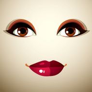 Attractive woman with stylish bright make-up Sexy lady N2