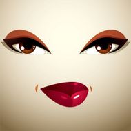 Attractive woman with stylish bright make-up Sexy lady N3