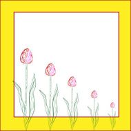 Greeting card with tulips N14