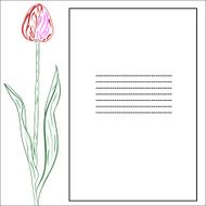 Greeting card with tulips N15
