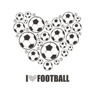 Heart from the footballs I love Football