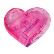 Watercolor hand drawn heart N14