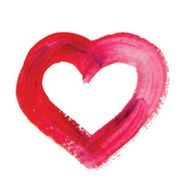 Watercolor hand drawn heart N15