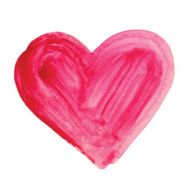 Watercolor hand drawn heart N16