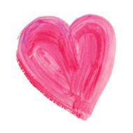 Watercolor hand drawn heart N18