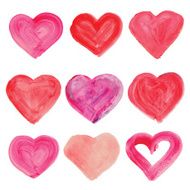 Watercolor hand drawn heart N21
