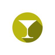 Classic martini glass alcohol and entertainment theme