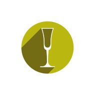 Lifestyle idea conceptual symbol classic champagne glass