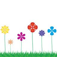 Background with a colorful flowers