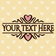 label and badge on decorative background with simple pattern N6
