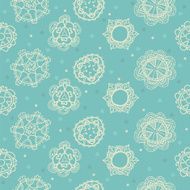 Floral ornamental cute seamless pattern with hearts