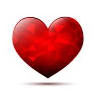 Abstract jewel in the shape of heart