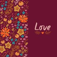 Floral card with heart N2