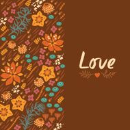 Floral card with heart N5