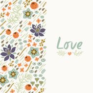Floral card with heart N8