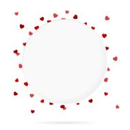greeting card with confetti hearts