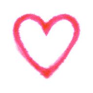 Watercolor painted heart N3