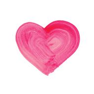 Watercolor hand drawn heart N23