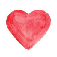 Watercolor hand drawn heart N24