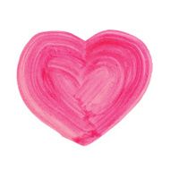 Watercolor hand drawn heart N25