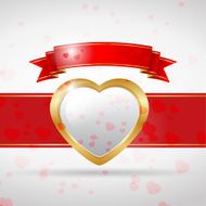 love card gold with ribbon
